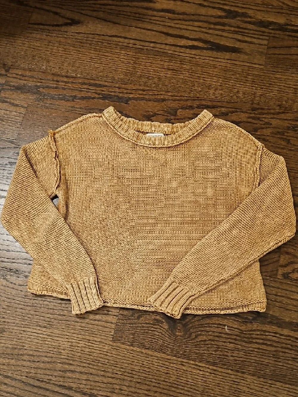 American Eagle Women's Lightweight Knit Pullover Sweater - Camel - Picture 9 of 9